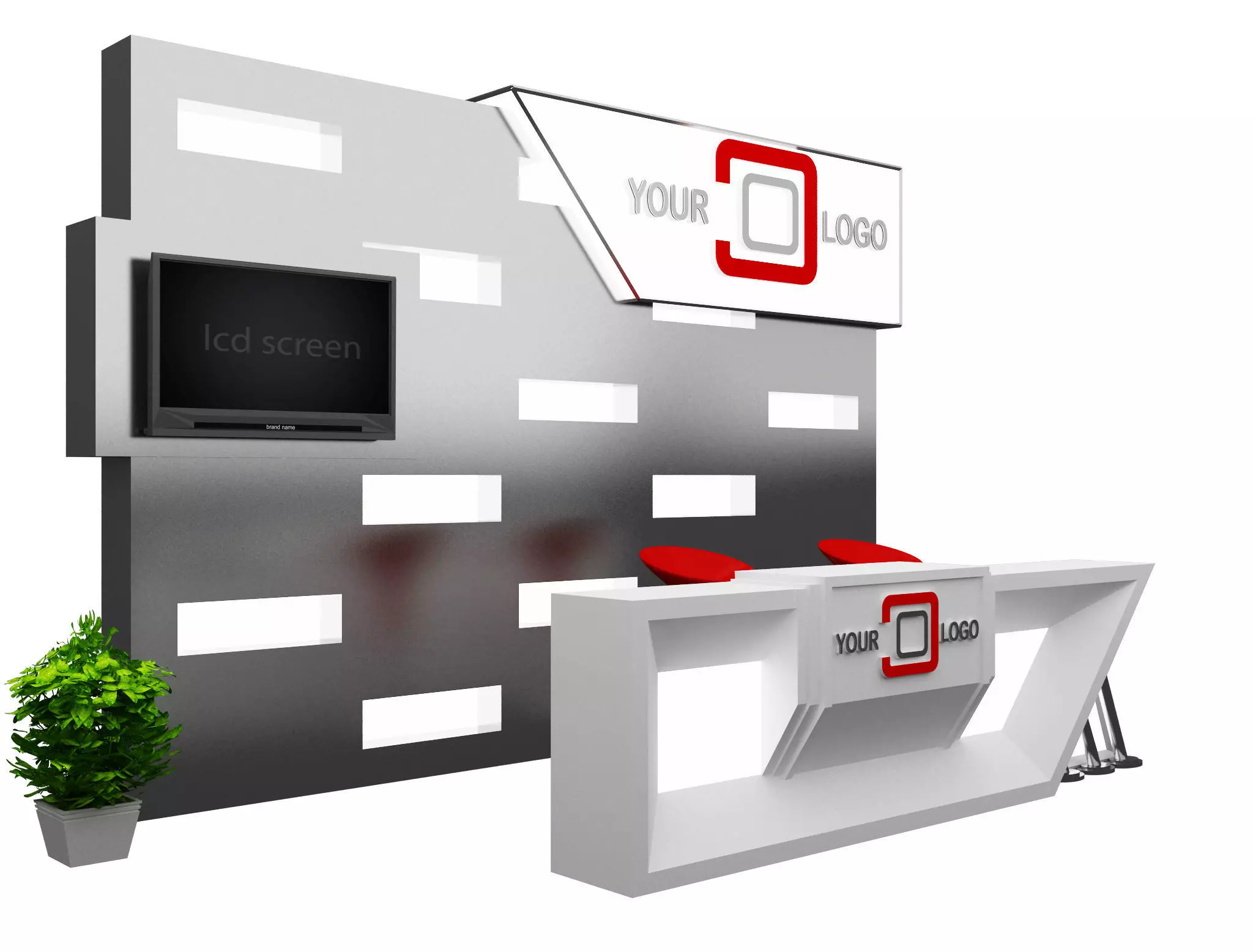 Booth Exhibition Stand a468c 3D model_0