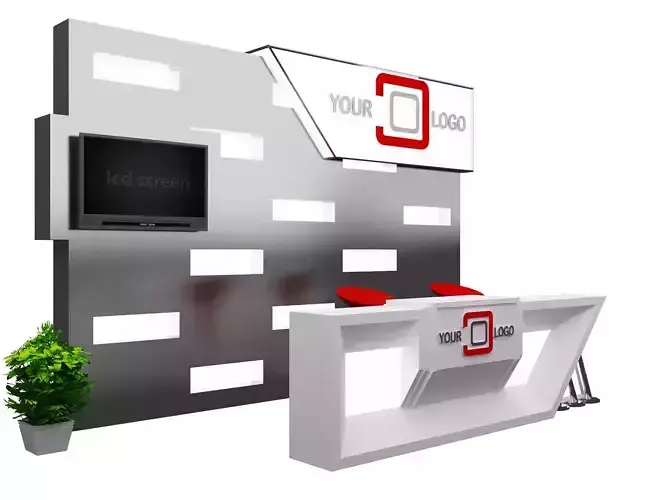  Booth Exhibition Stand a468c 3D model