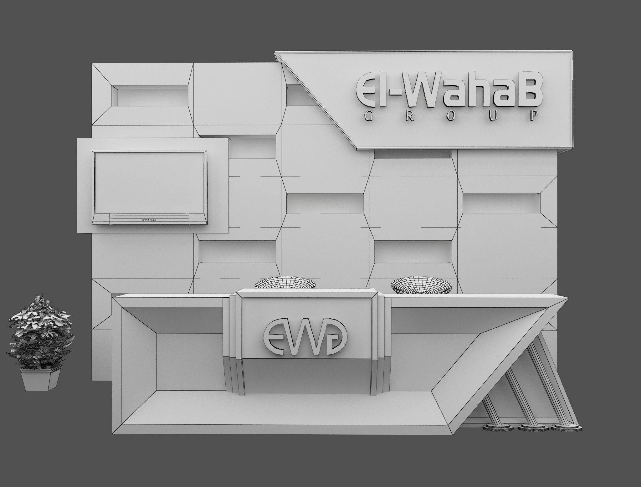 Booth Exhibition Stand a468c 3D model_3