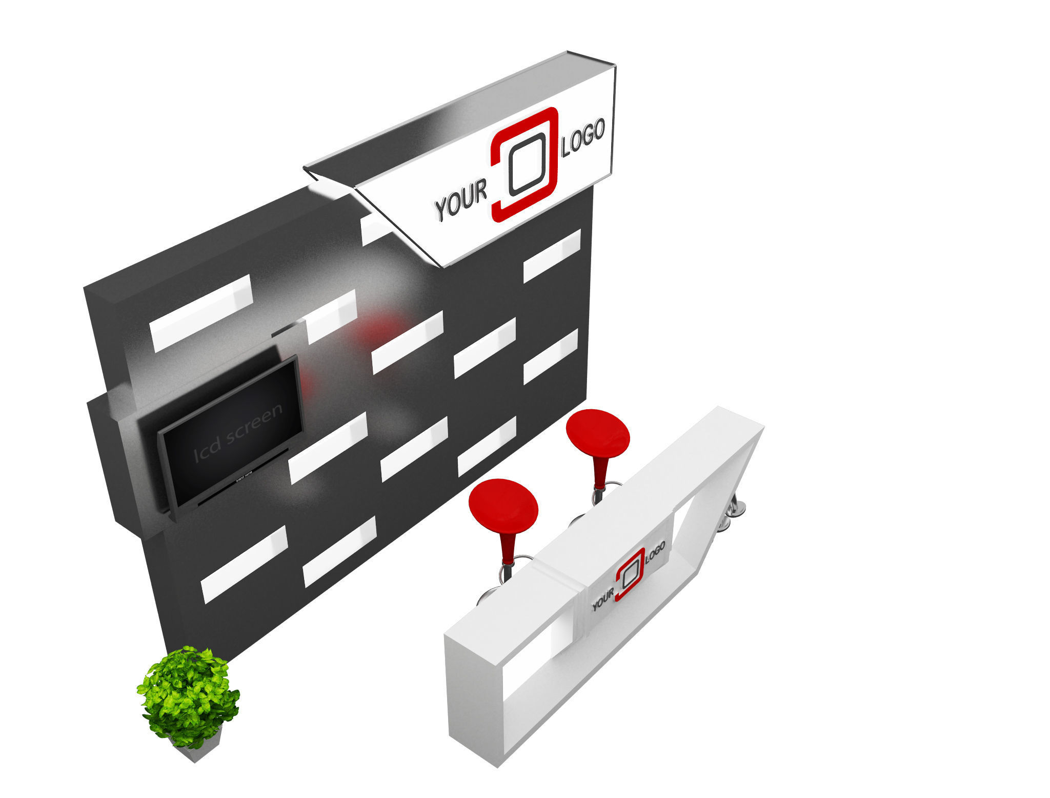 Booth Exhibition Stand a468c 3D model_7