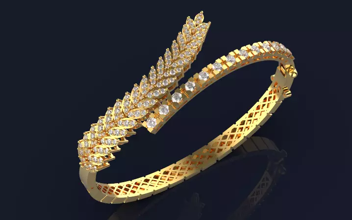 bracelet engagement gold 3D print model