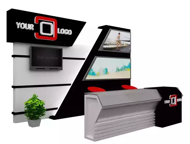 Booth Exhibition Stand a468d 3D model