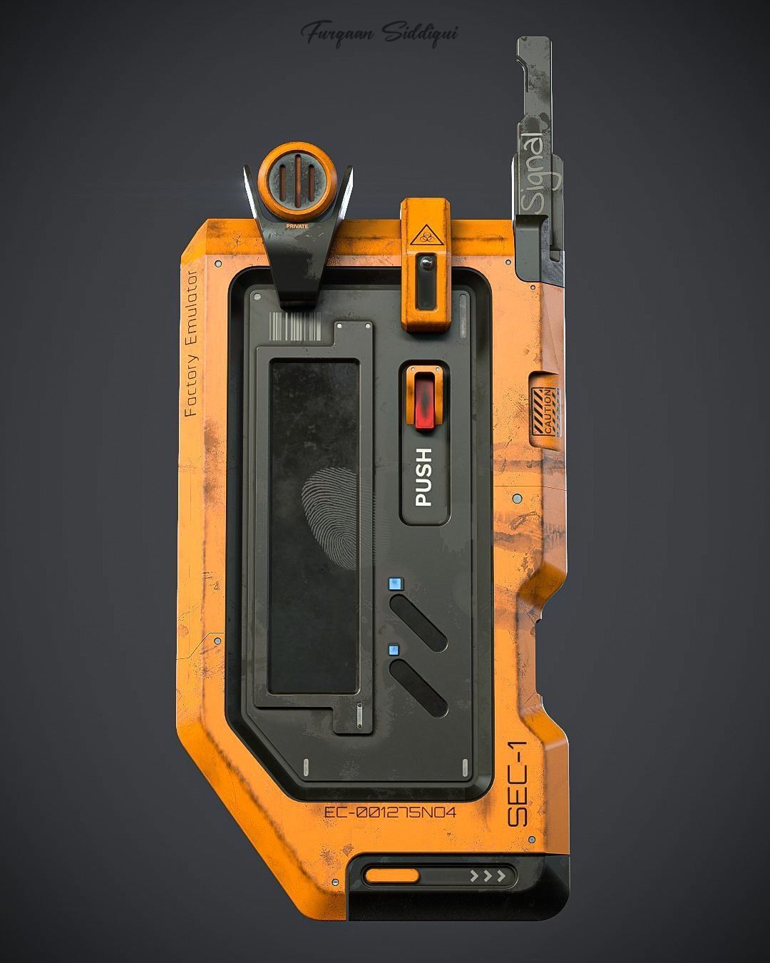 Sci-Fi Controller Low-poly 3D model_3