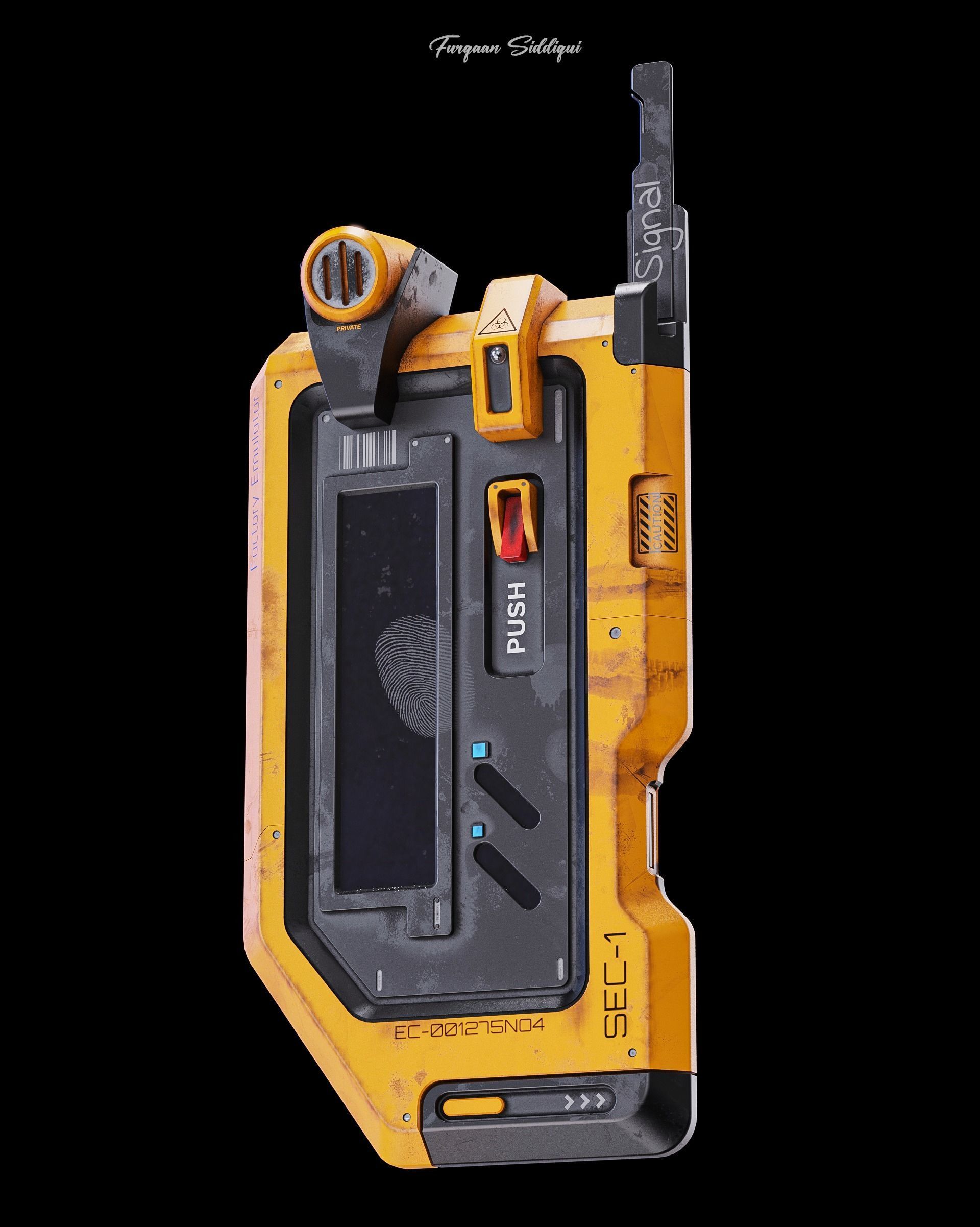 Sci-Fi Controller Low-poly 3D model_5