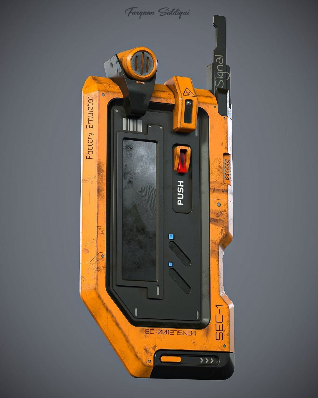 Sci-Fi Controller Low-poly 3D model_2