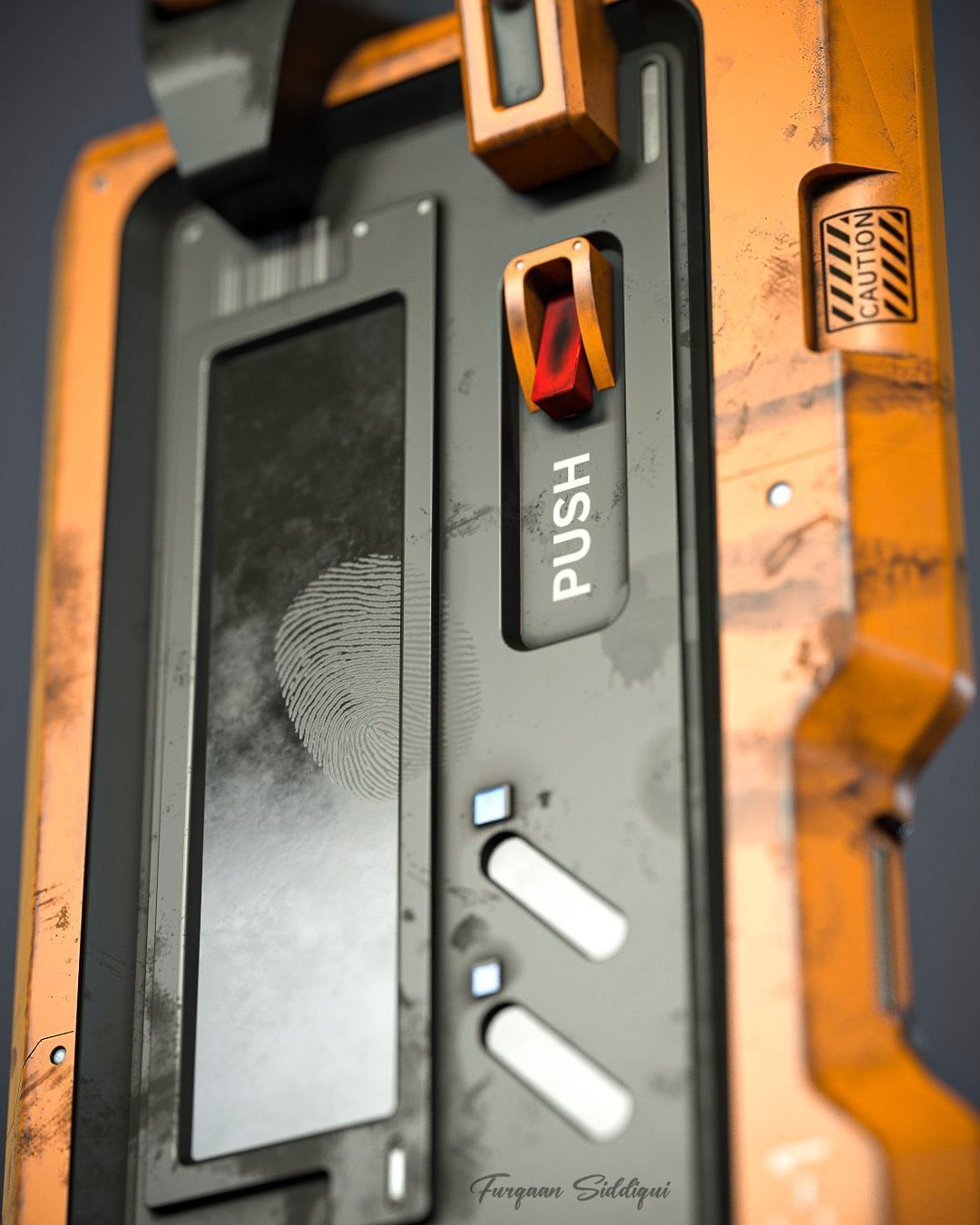 Sci-Fi Controller Low-poly 3D model_4