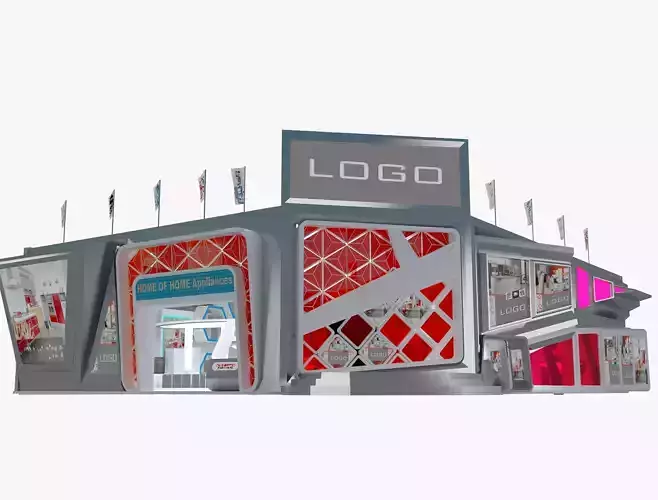 Booth Exhibition Stand a469b 3D model