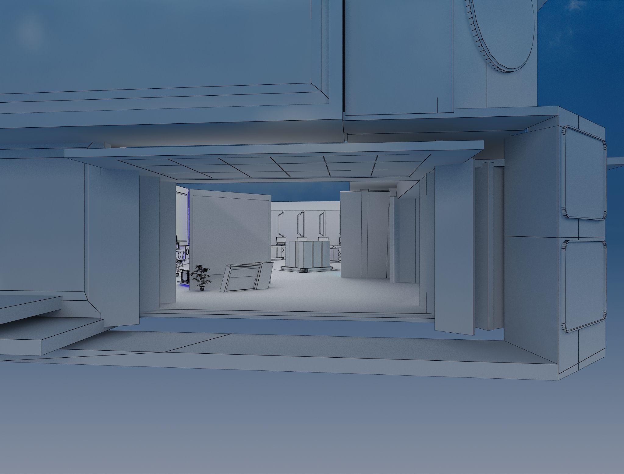 Booth Exhibition Stand a470 3D model_15