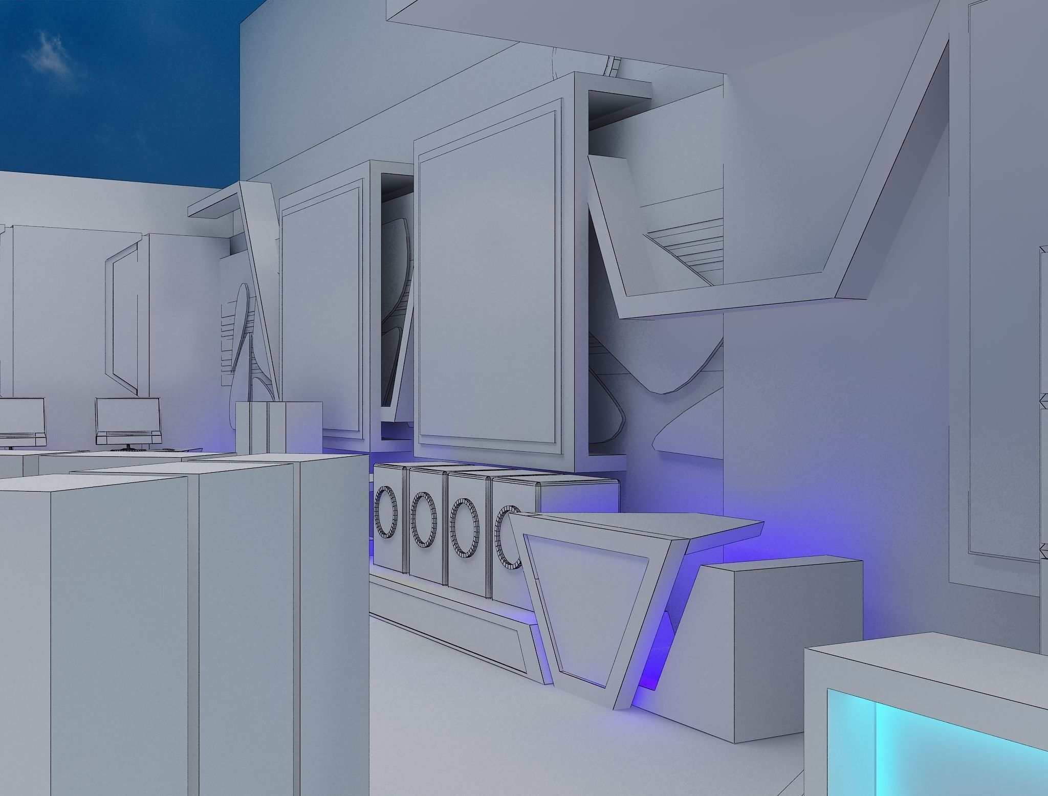 Booth Exhibition Stand a470 3D model_26