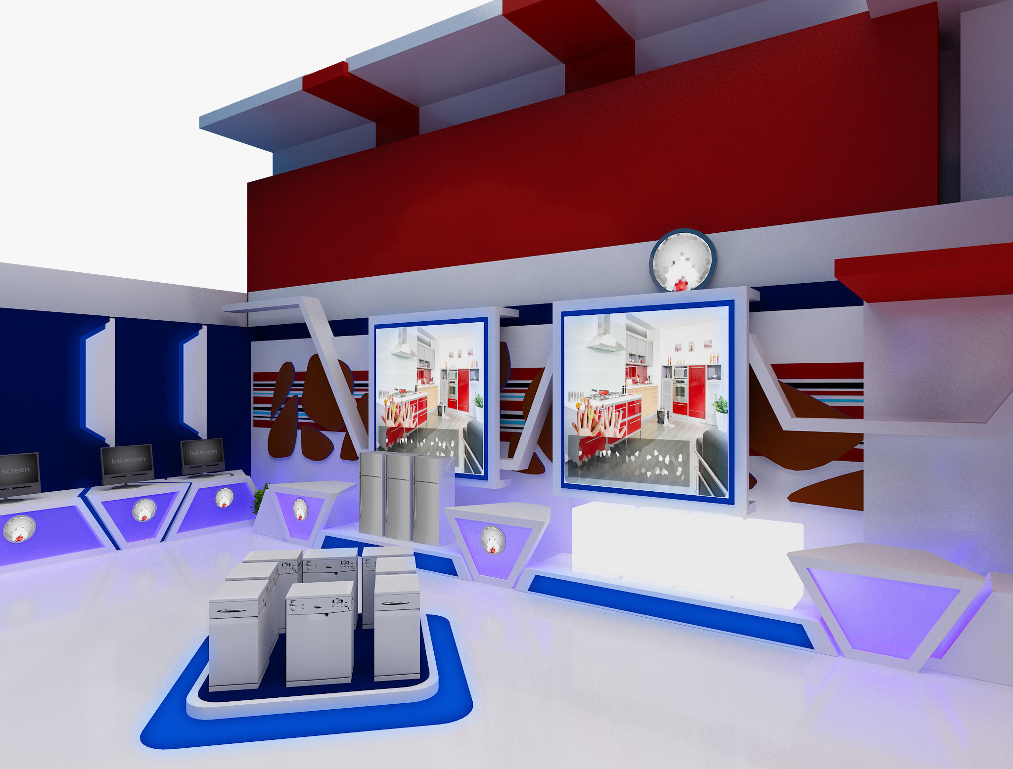 Booth Exhibition Stand a470 3D model_16