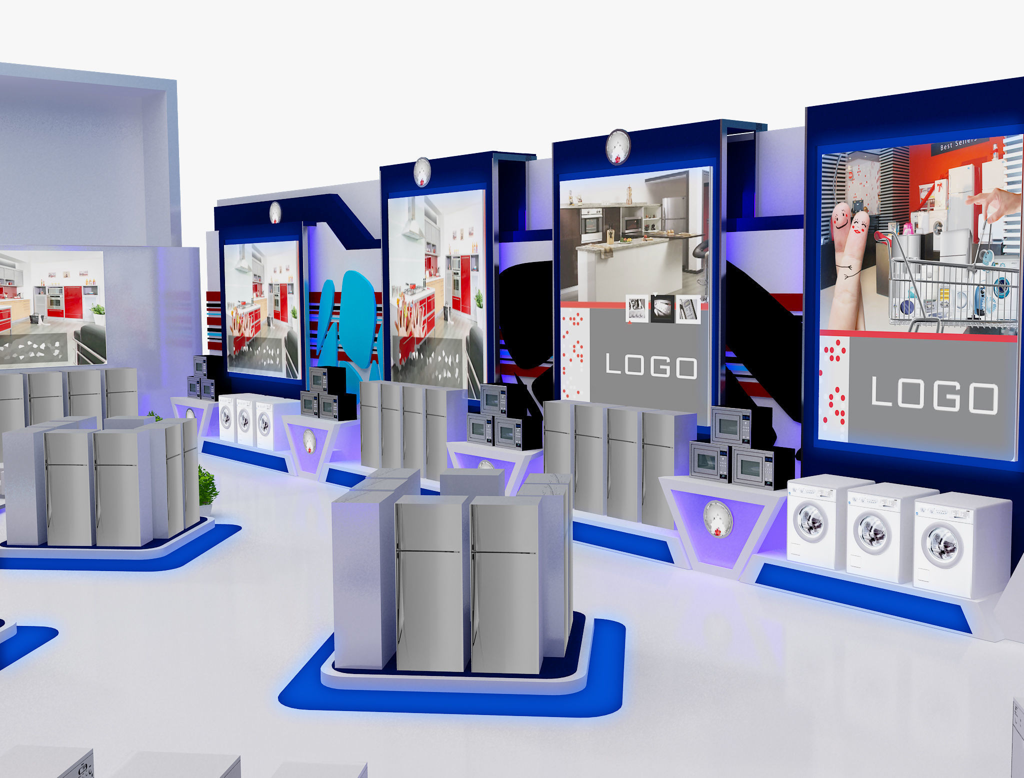 Booth Exhibition Stand a470 3D model_10