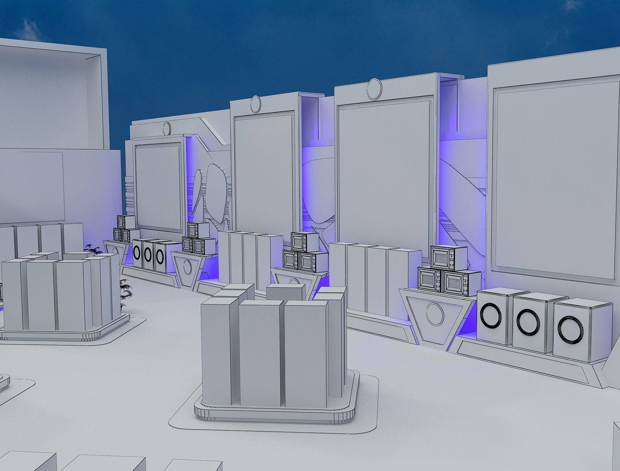 Booth Exhibition Stand a470 3D model_11
