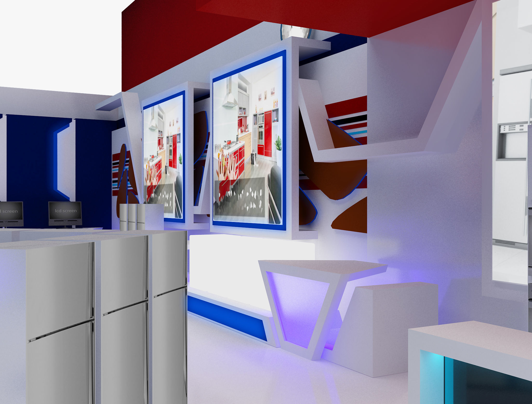 Booth Exhibition Stand a470 3D model_25
