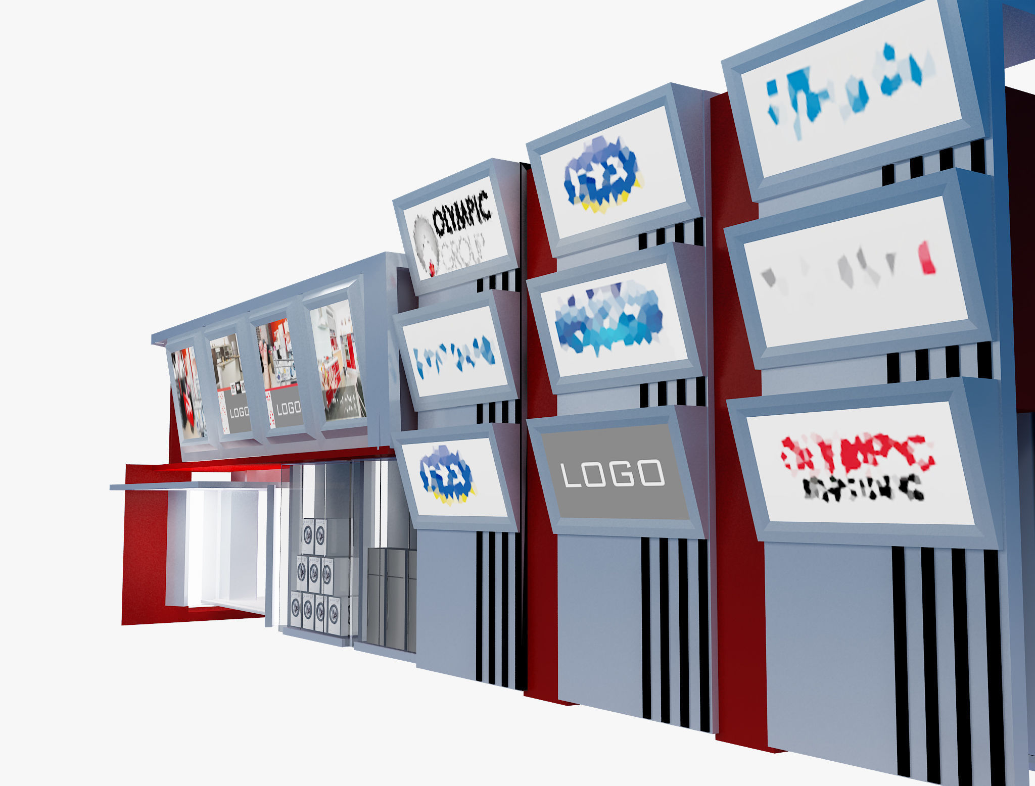 Booth Exhibition Stand a470 3D model_18