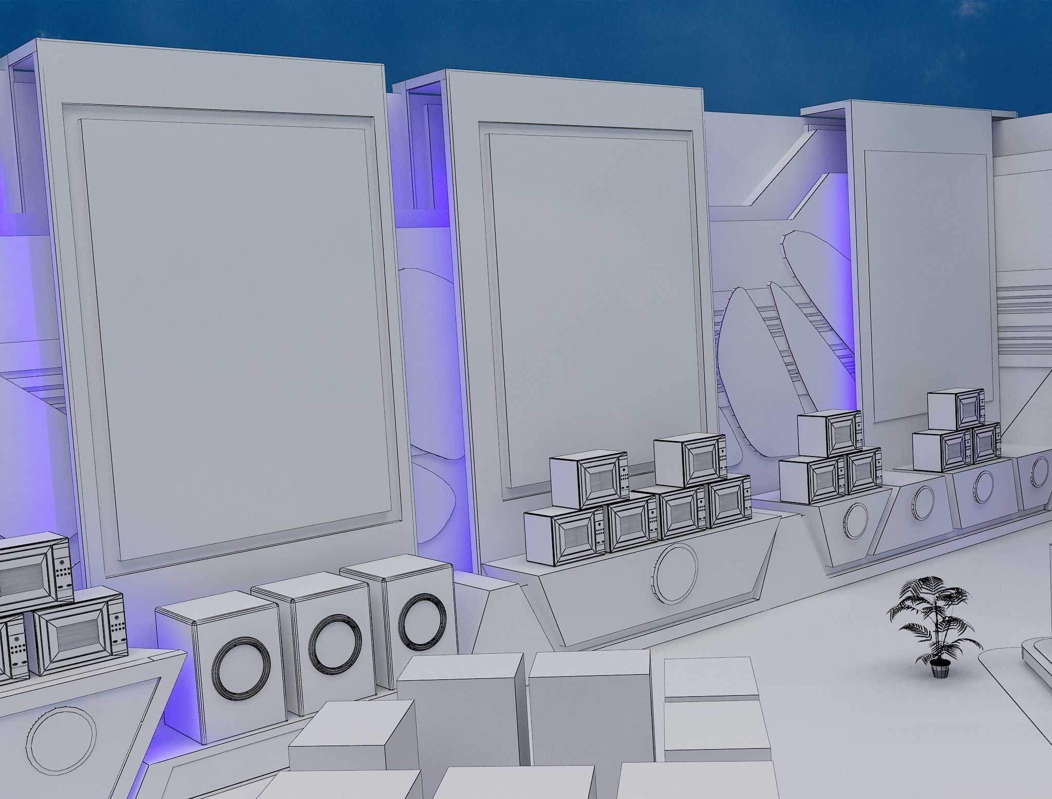 Booth Exhibition Stand a470 3D model_41
