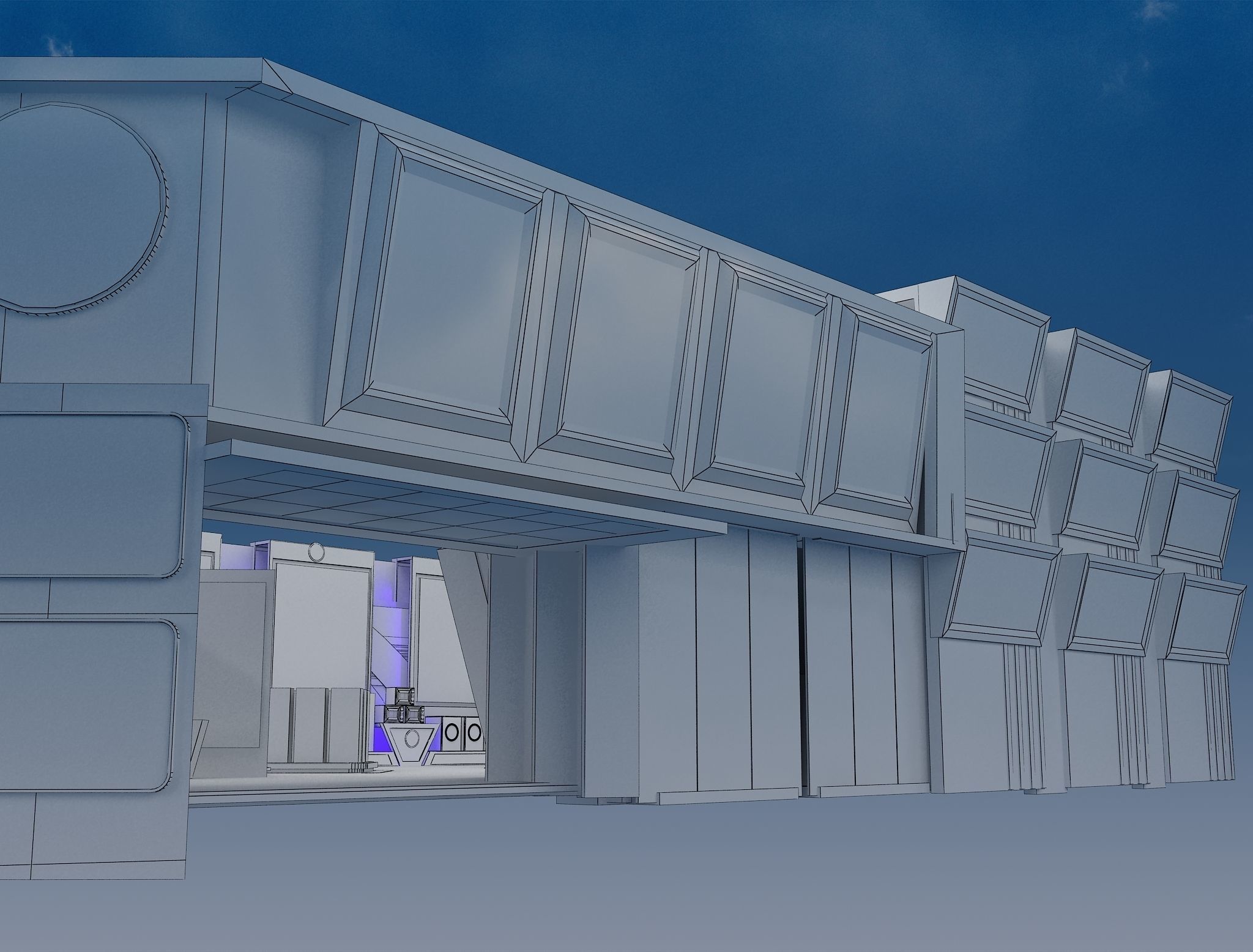 Booth Exhibition Stand a470 3D model_5