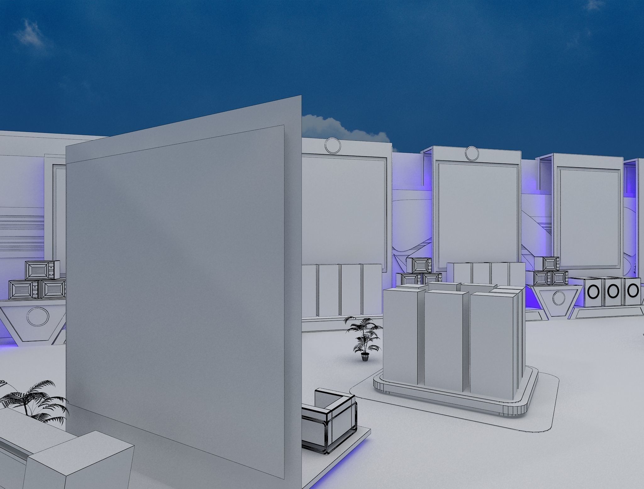 Booth Exhibition Stand a470 3D model_24