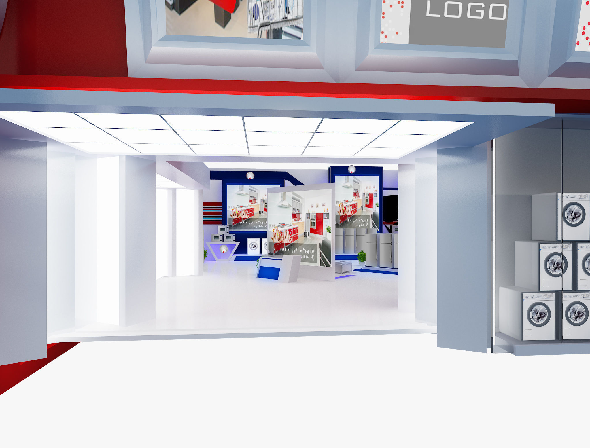 Booth Exhibition Stand a470 3D model_12