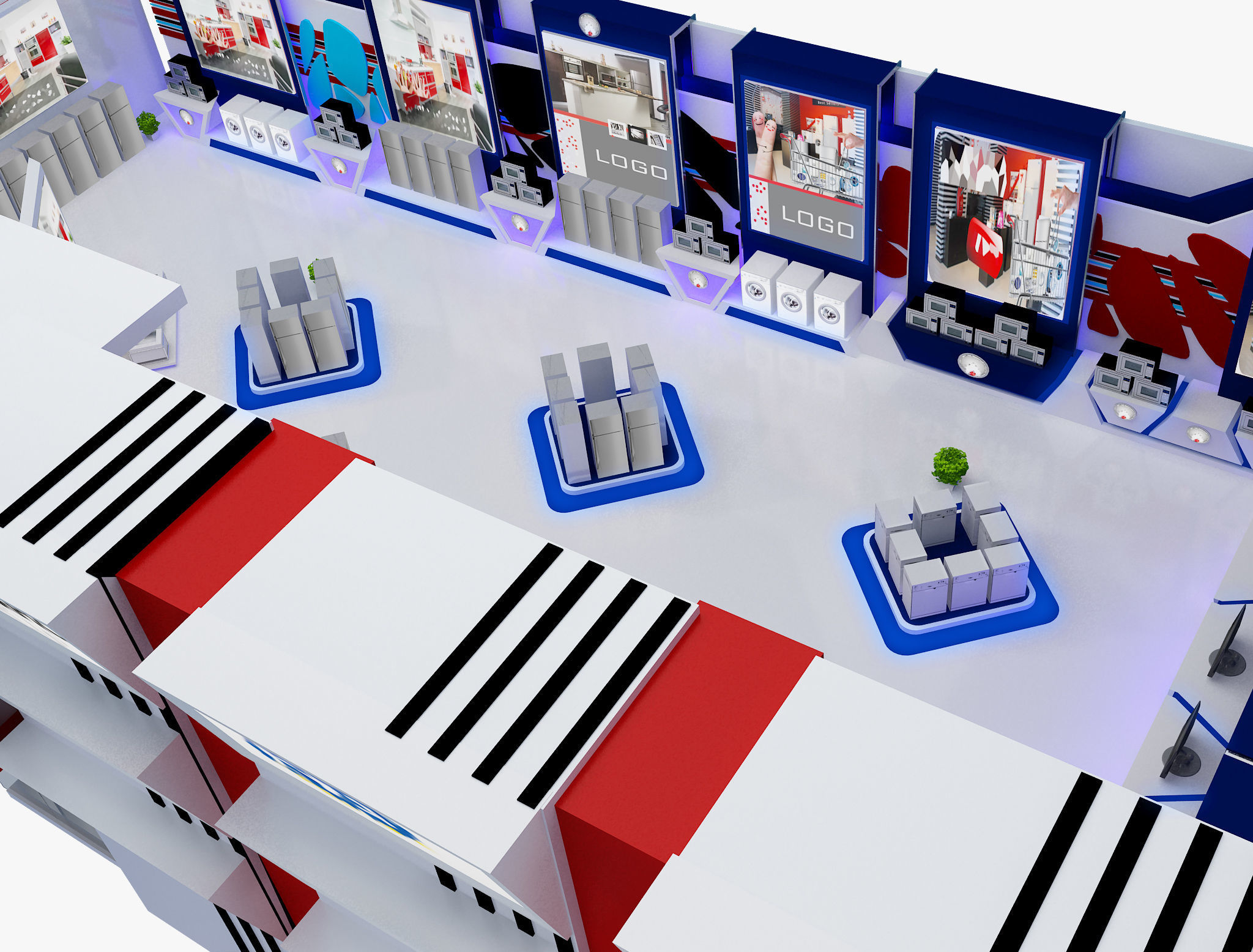 Booth Exhibition Stand a470 3D model_38