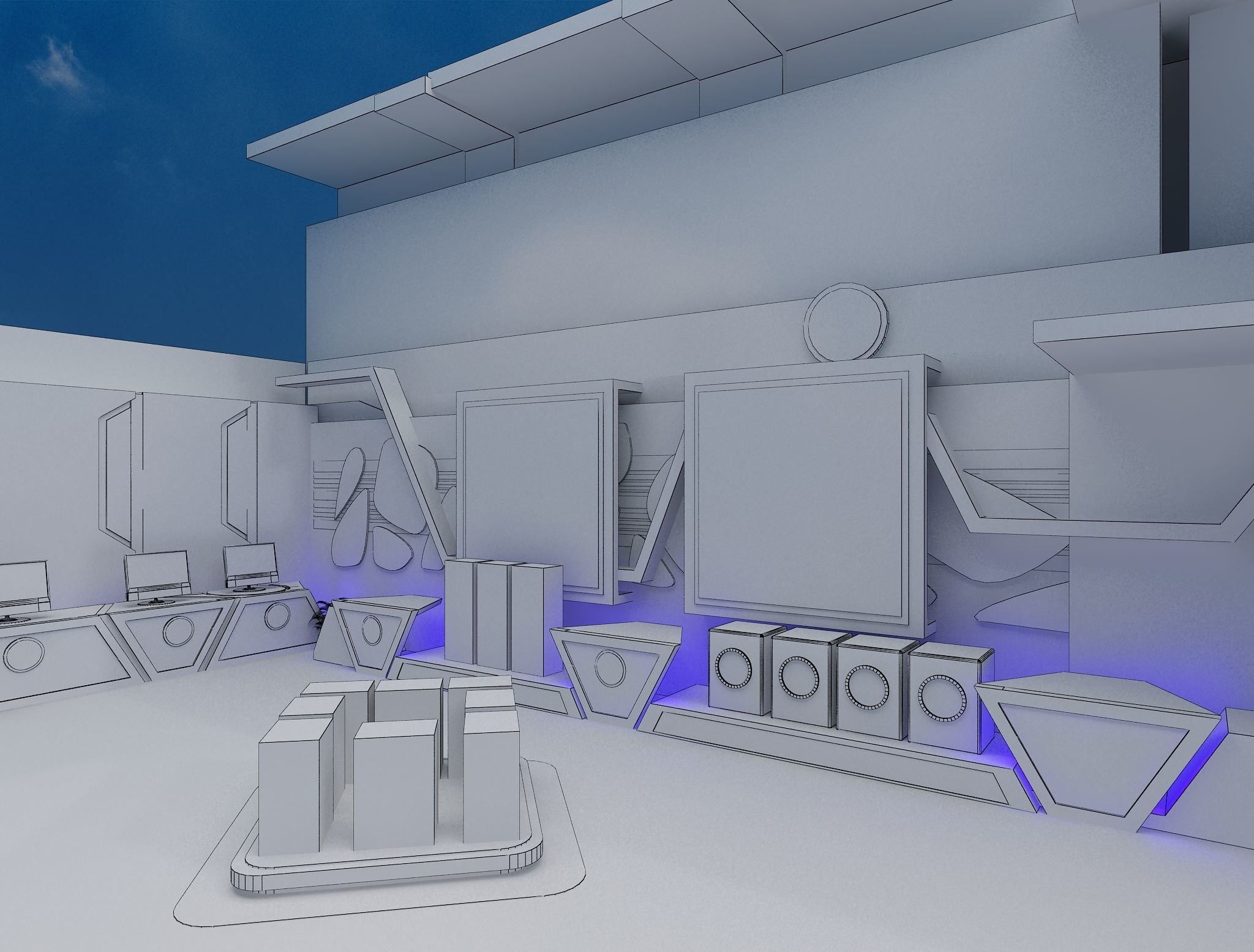 Booth Exhibition Stand a470 3D model_17