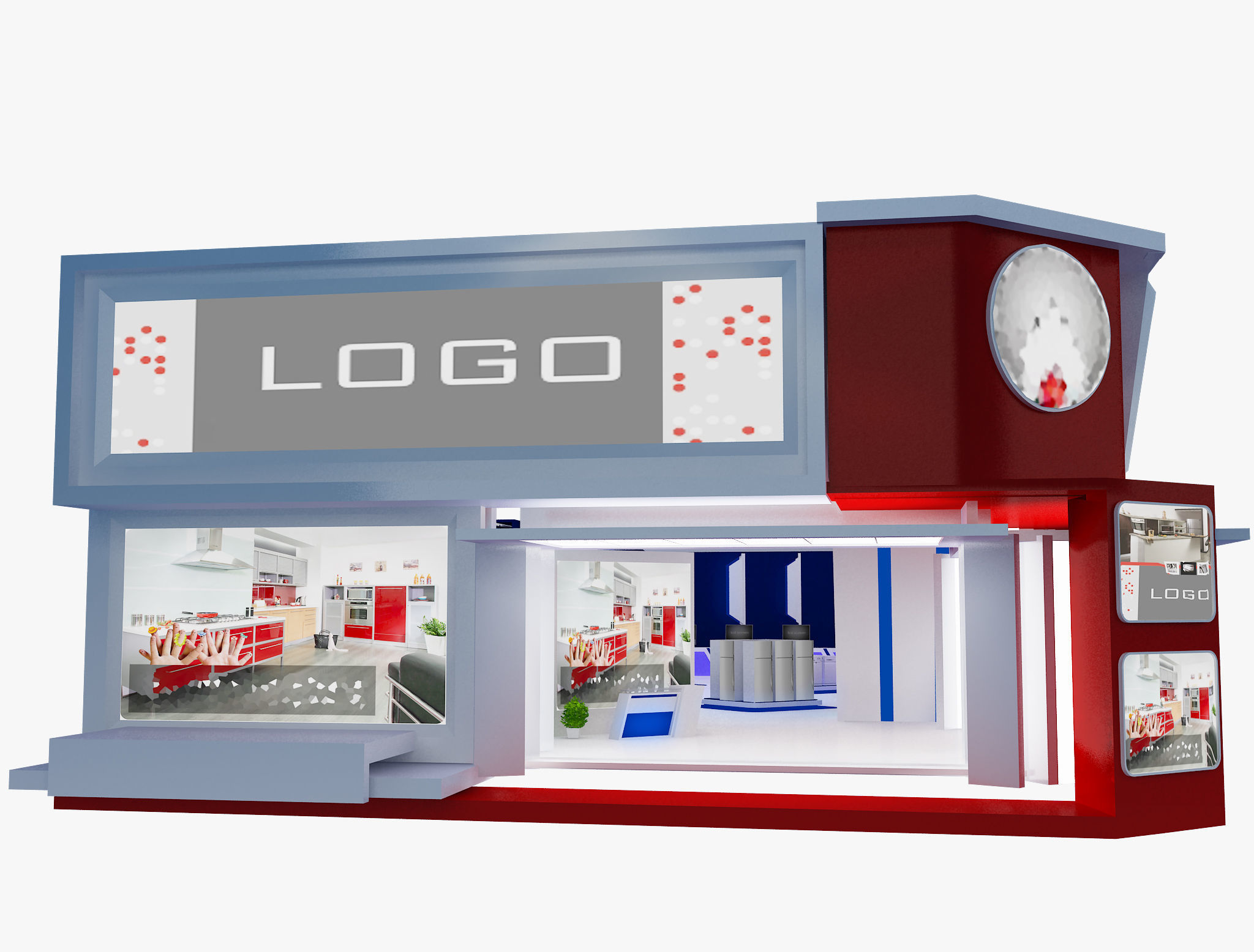 Booth Exhibition Stand a470 3D model_8