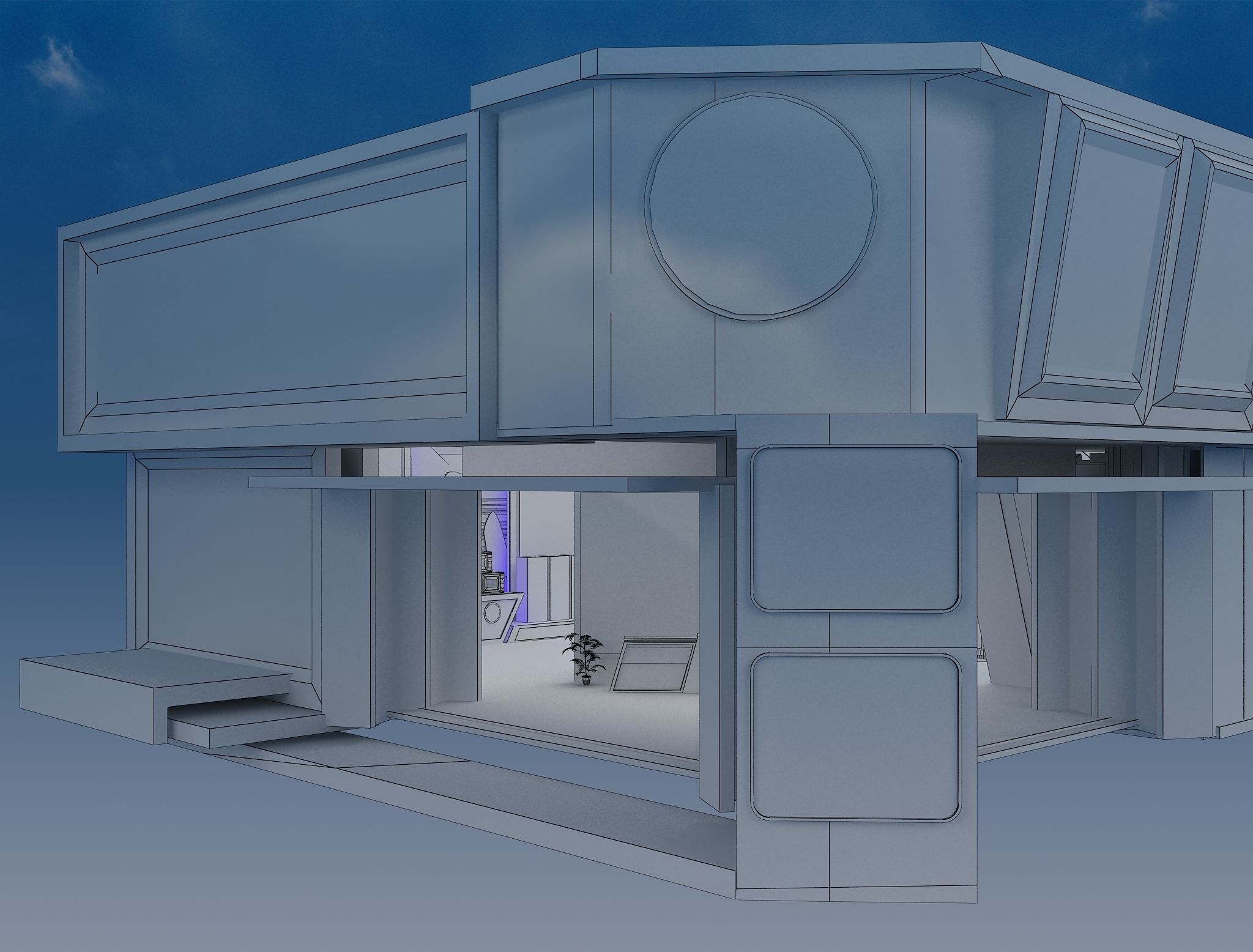 Booth Exhibition Stand a470 3D model_7