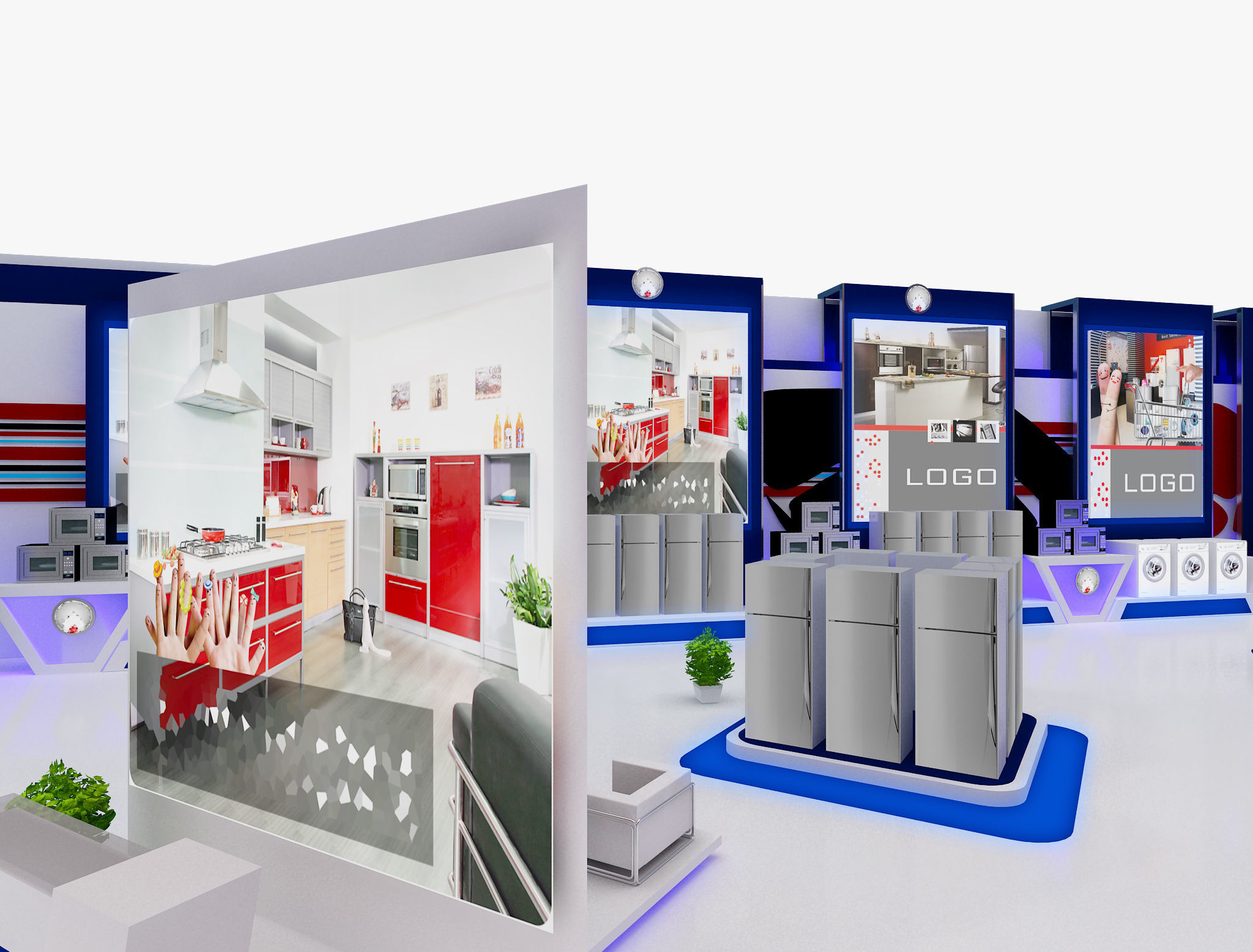 Booth Exhibition Stand a470 3D model_23