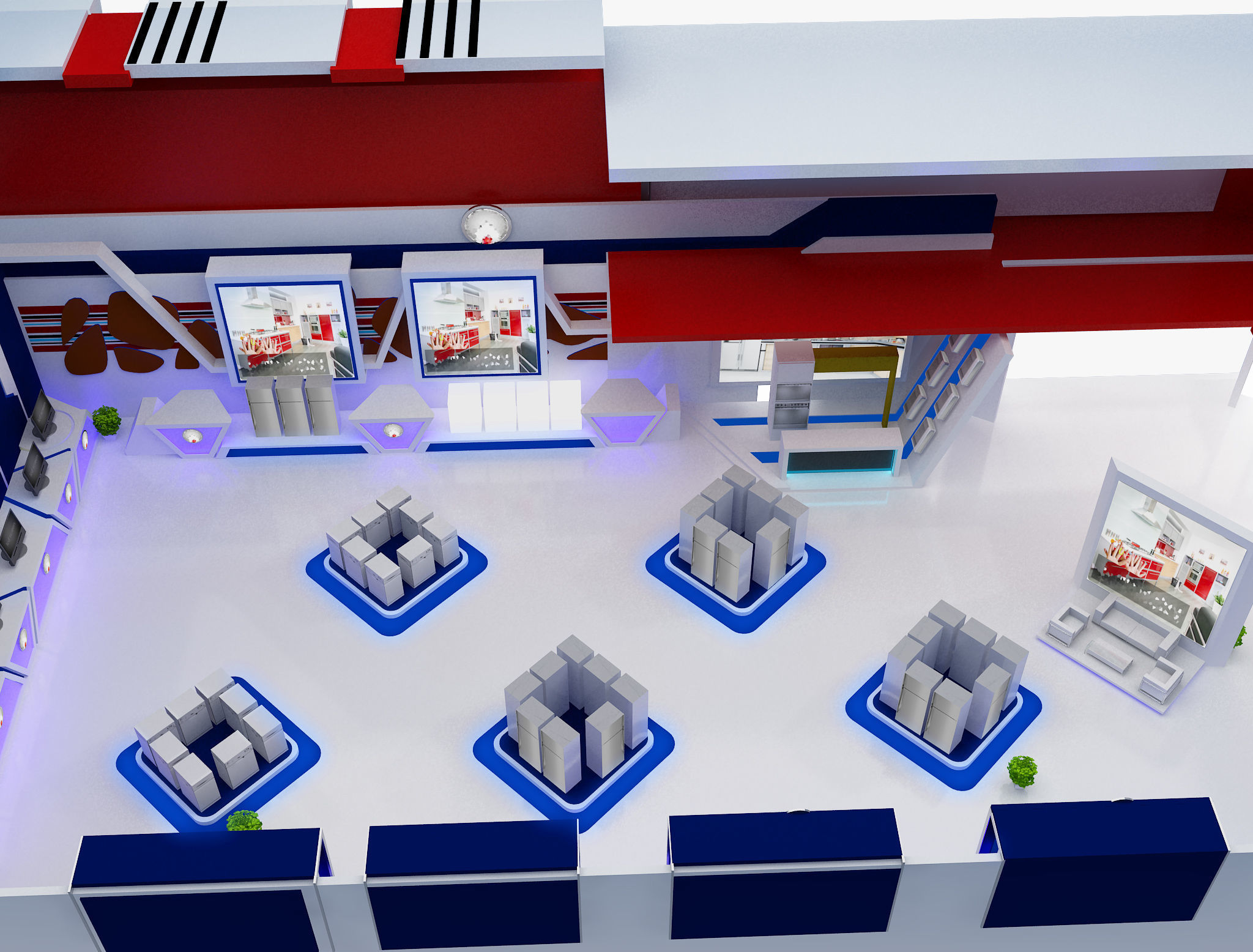 Booth Exhibition Stand a470 3D model_36