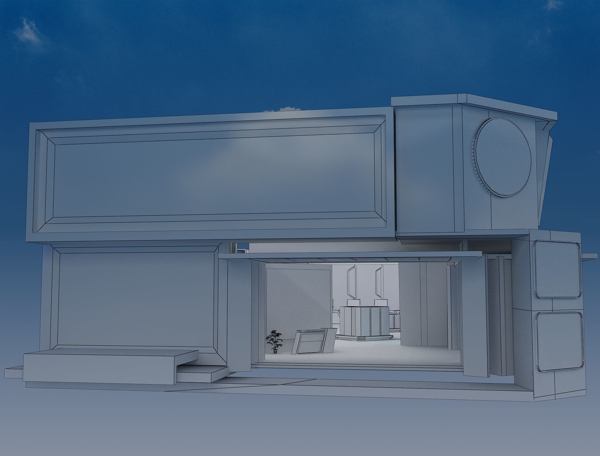 Booth Exhibition Stand a470 3D model_9