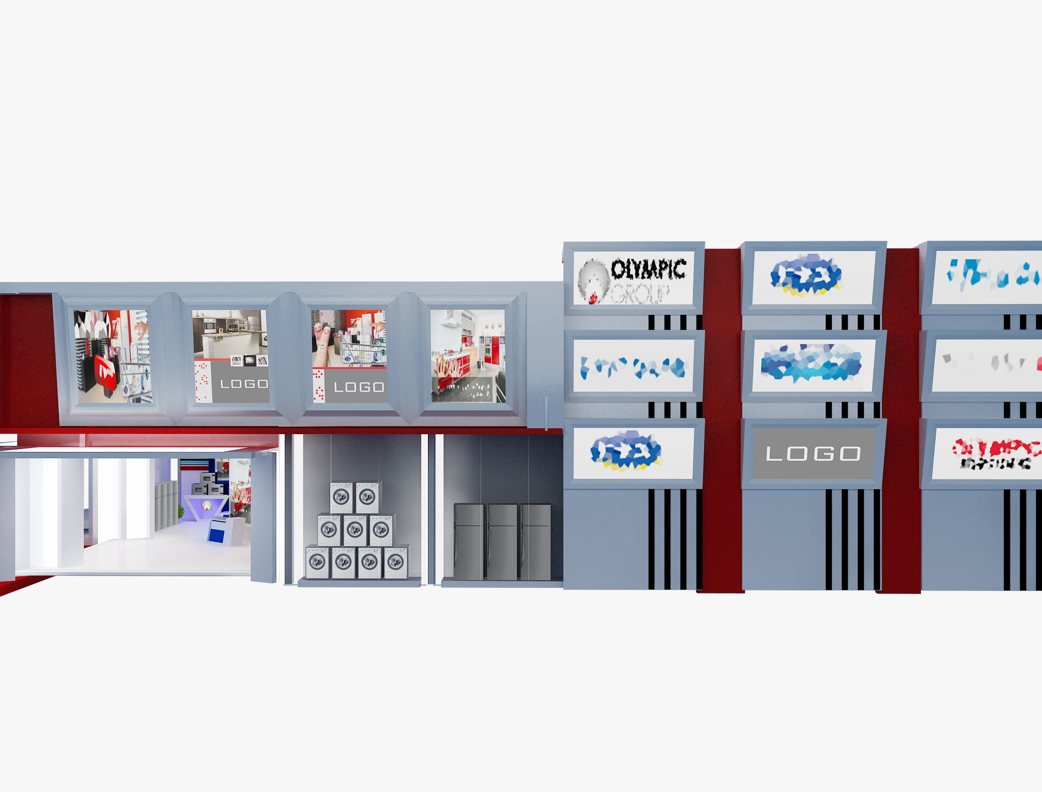 Booth Exhibition Stand a470 3D model_19