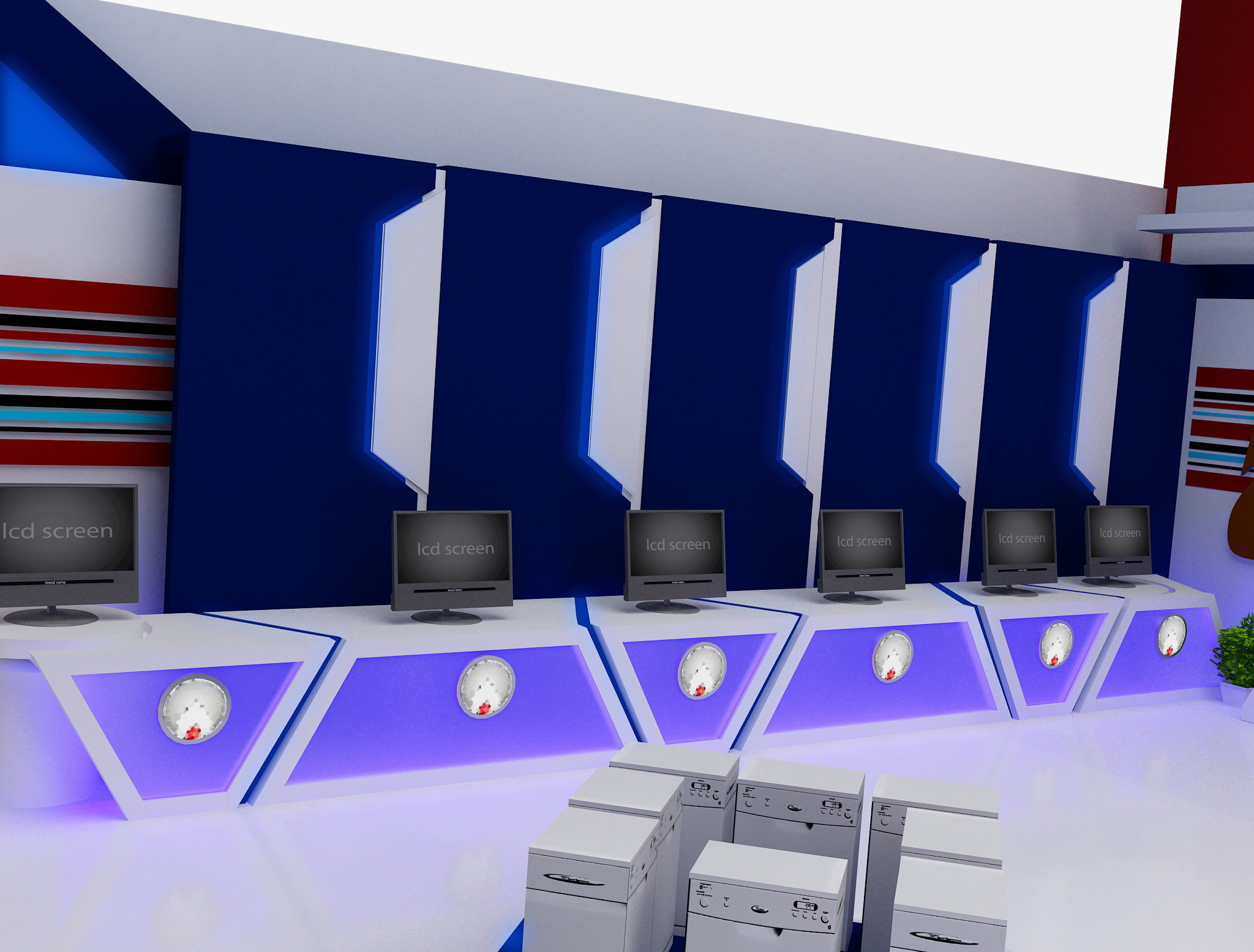Booth Exhibition Stand a470 3D model_33