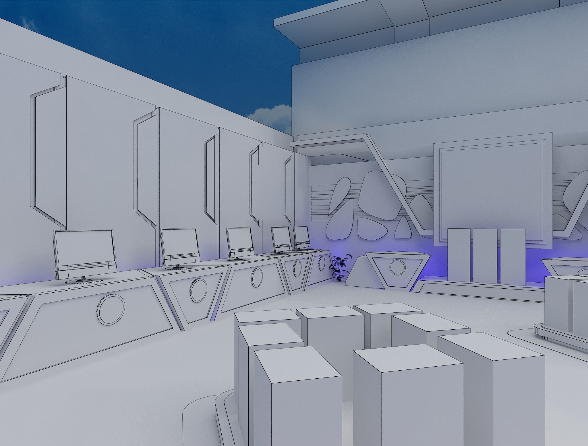 Booth Exhibition Stand a470 3D model_22