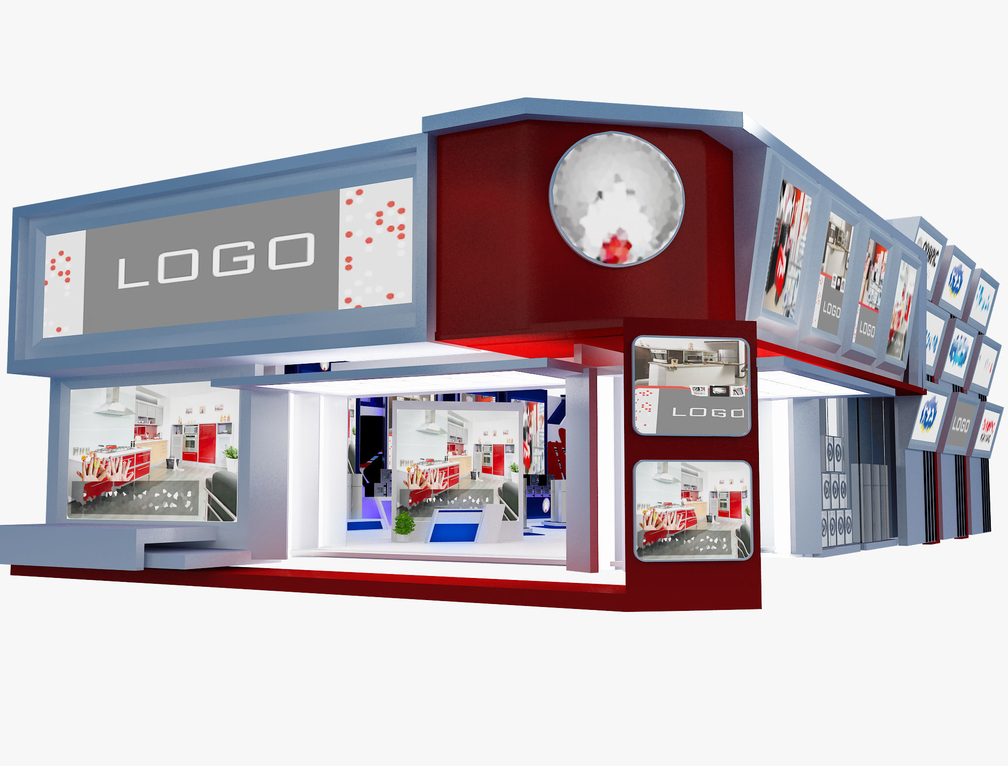 Booth Exhibition Stand a470 3D model_2