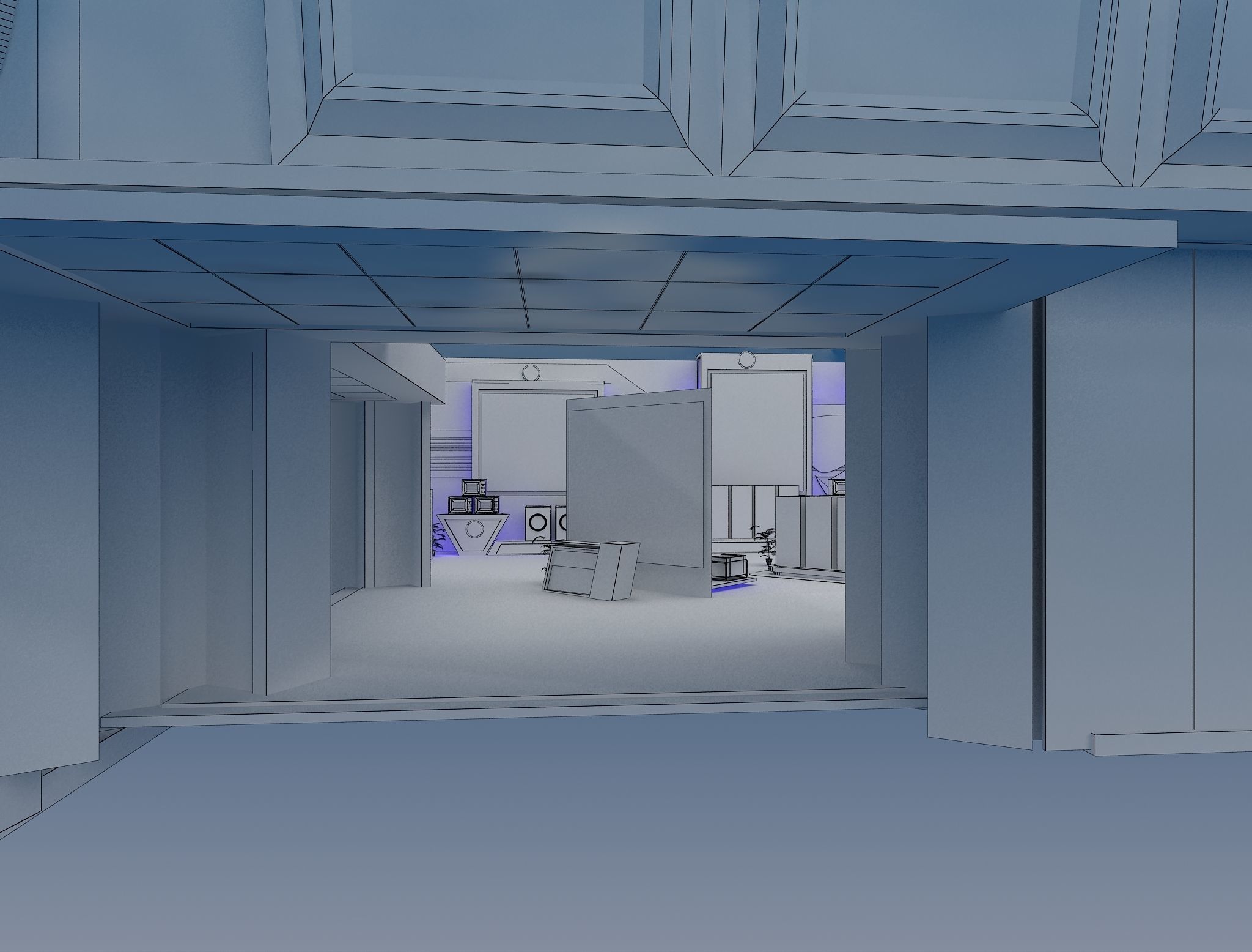 Booth Exhibition Stand a470 3D model_13