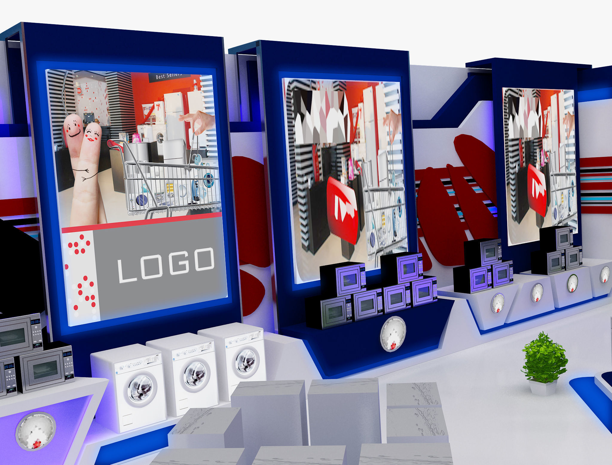 Booth Exhibition Stand a470 3D model_40