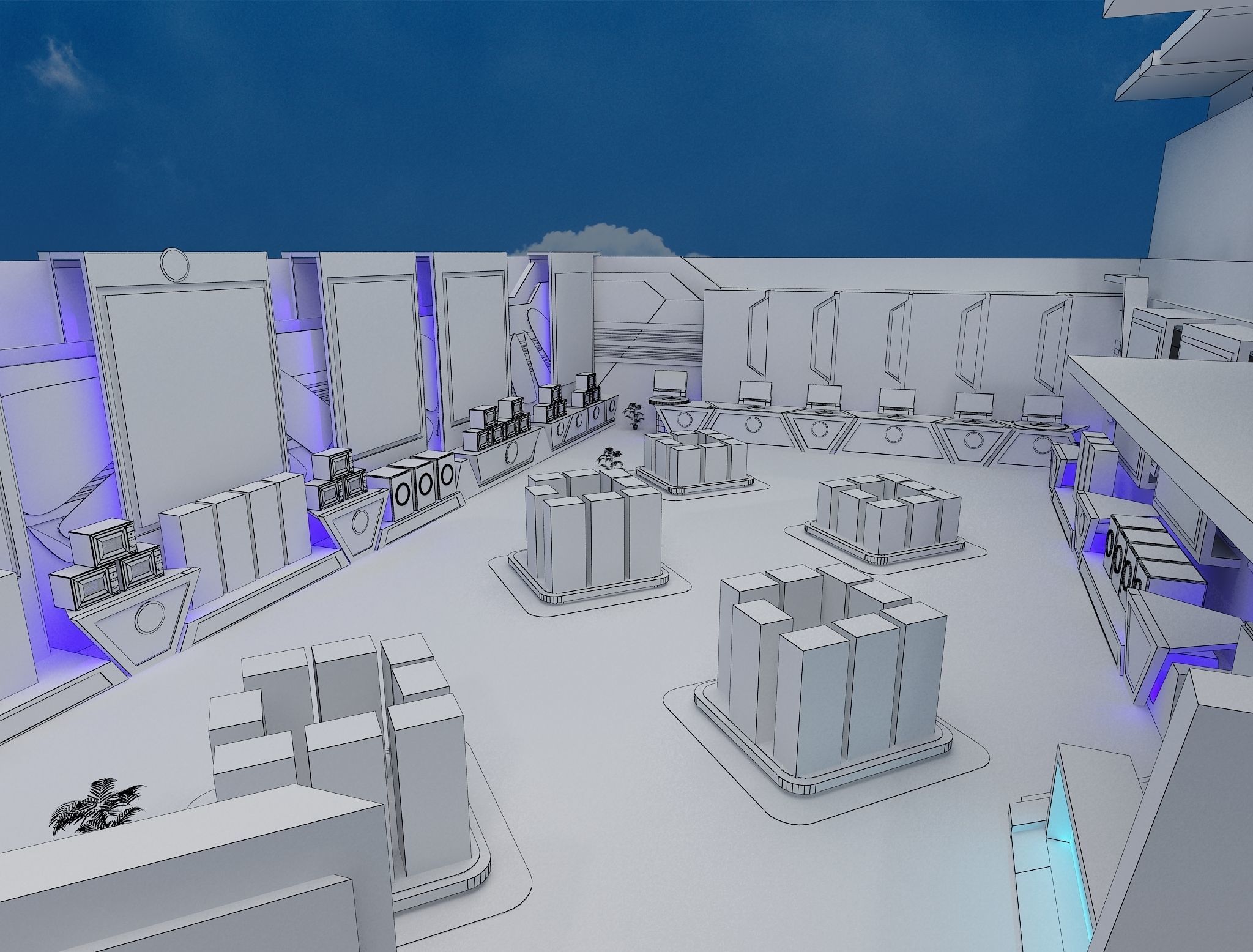 Booth Exhibition Stand a470 3D model_30