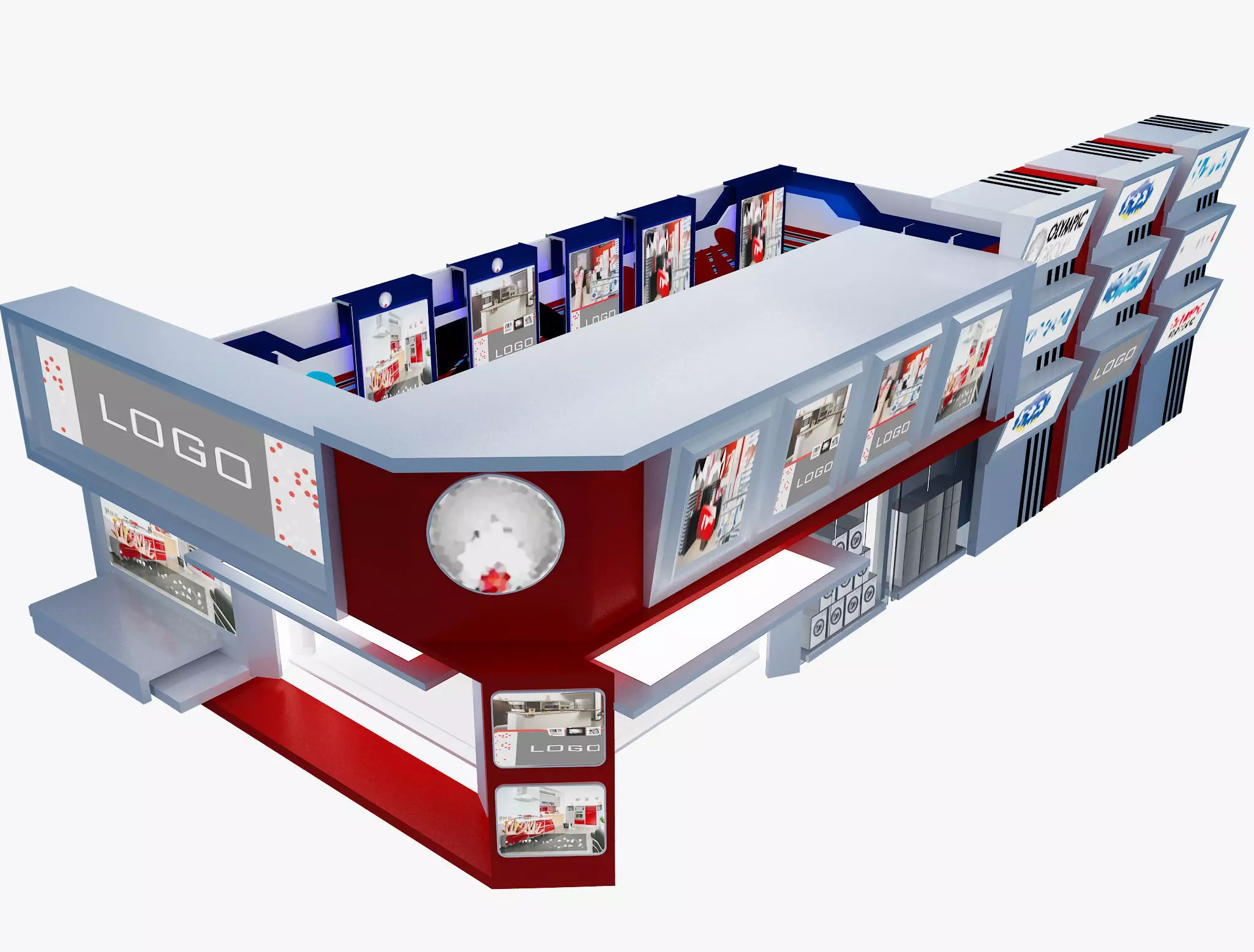 Booth Exhibition Stand a470 3D model_0
