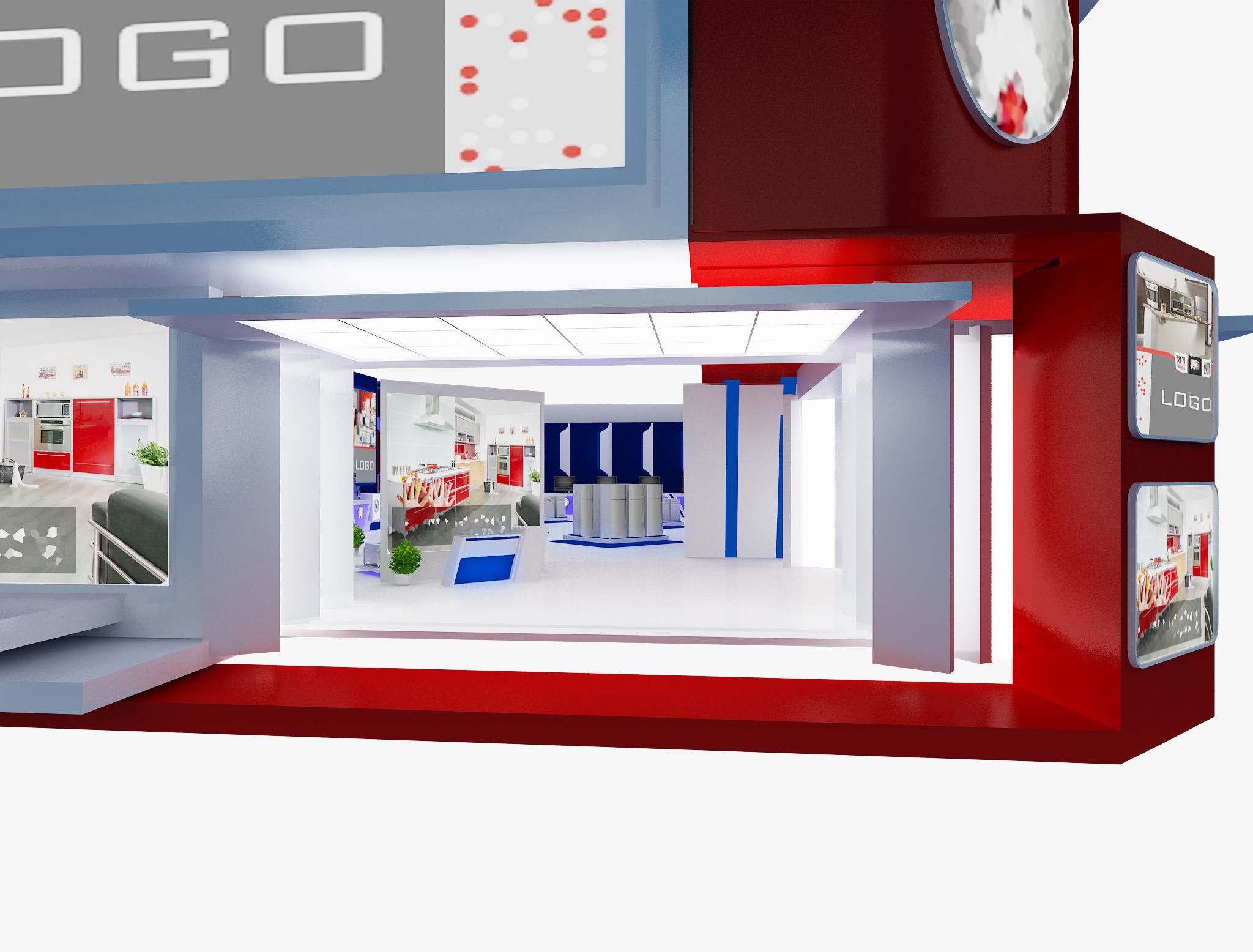 Booth Exhibition Stand a470 3D model_14