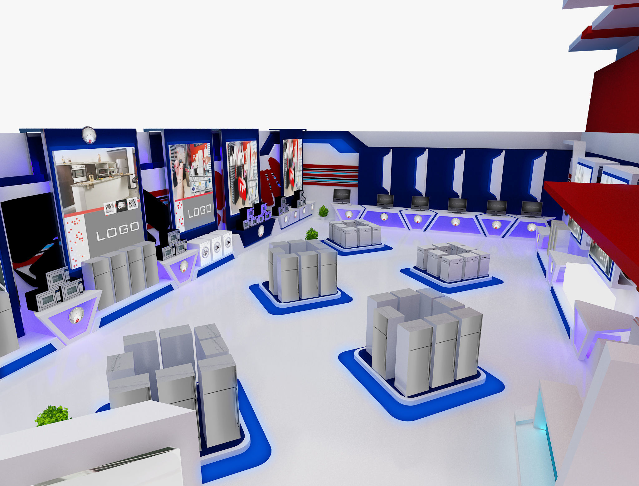 Booth Exhibition Stand a470 3D model_29