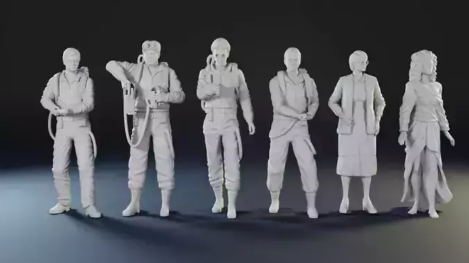 Ghostbusters characters  3D print model