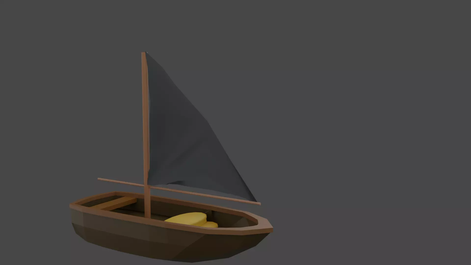 Low-Poly sail boat Free low-poly 3D model_0