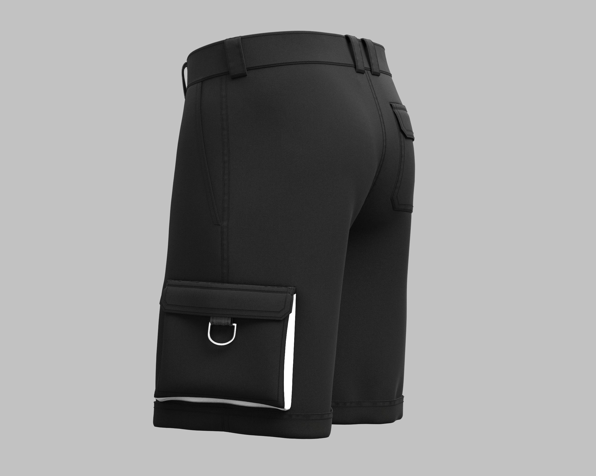 Short Pant Utility 3D model_4