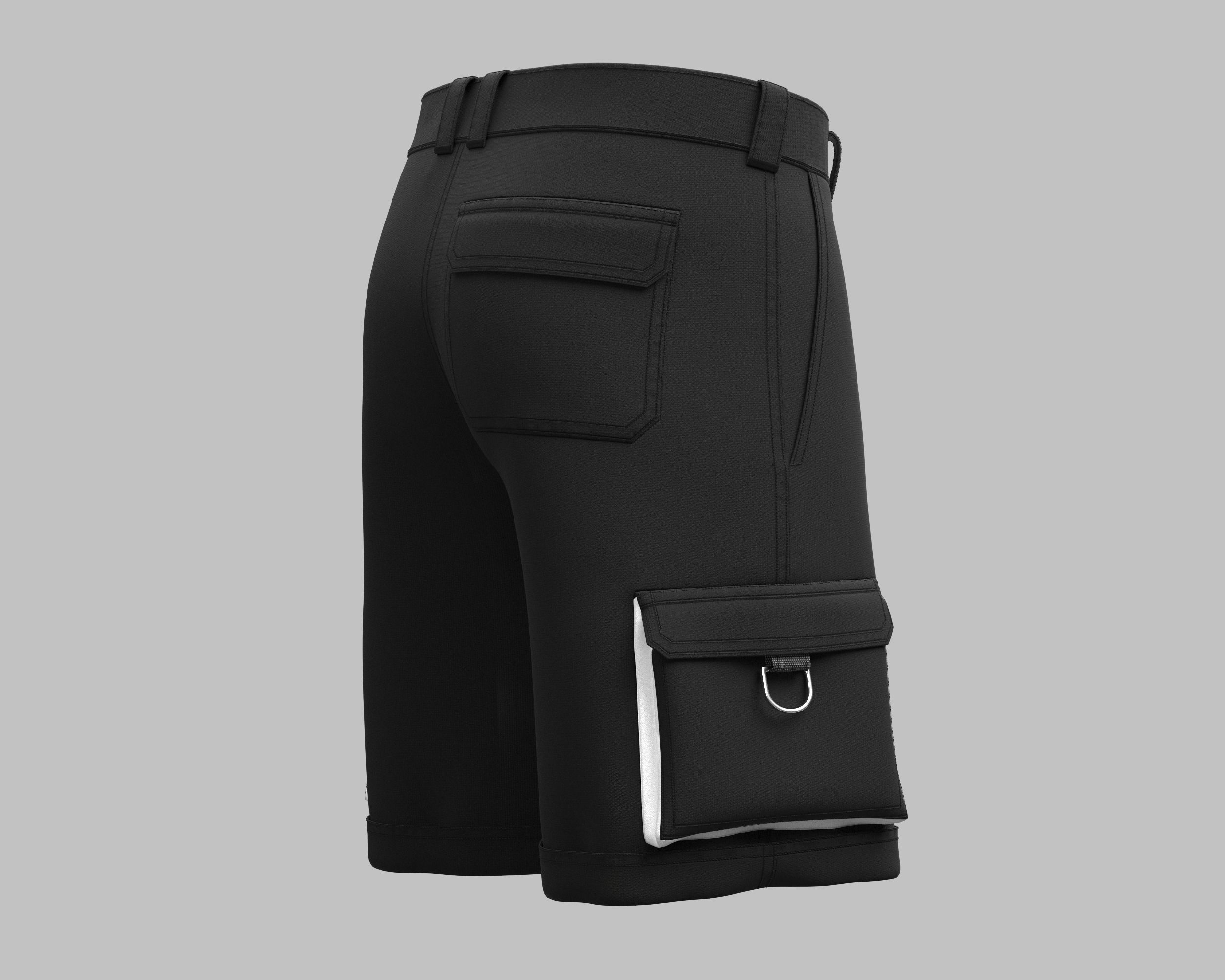 Short Pant Utility 3D model_2