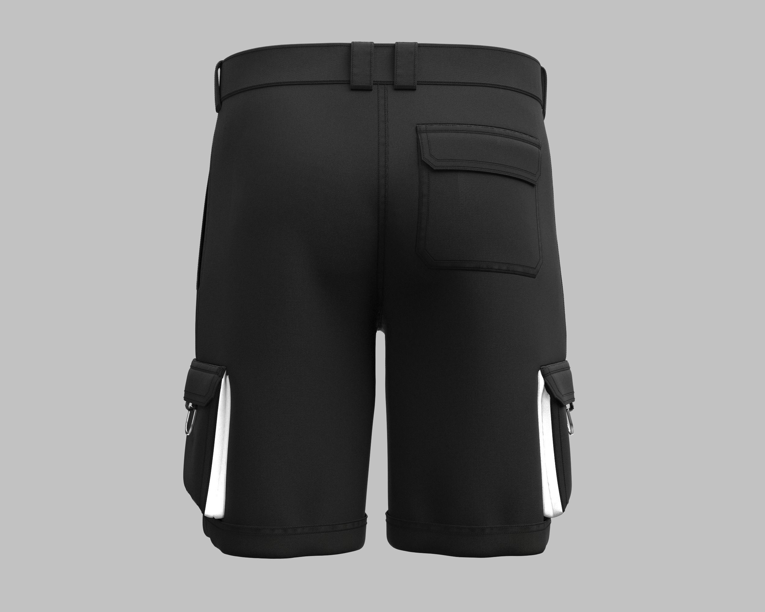 Short Pant Utility 3D model_3