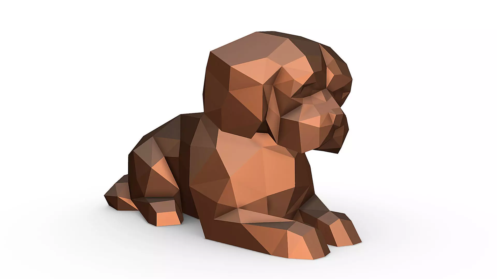 maltipoo laying down 3D print model