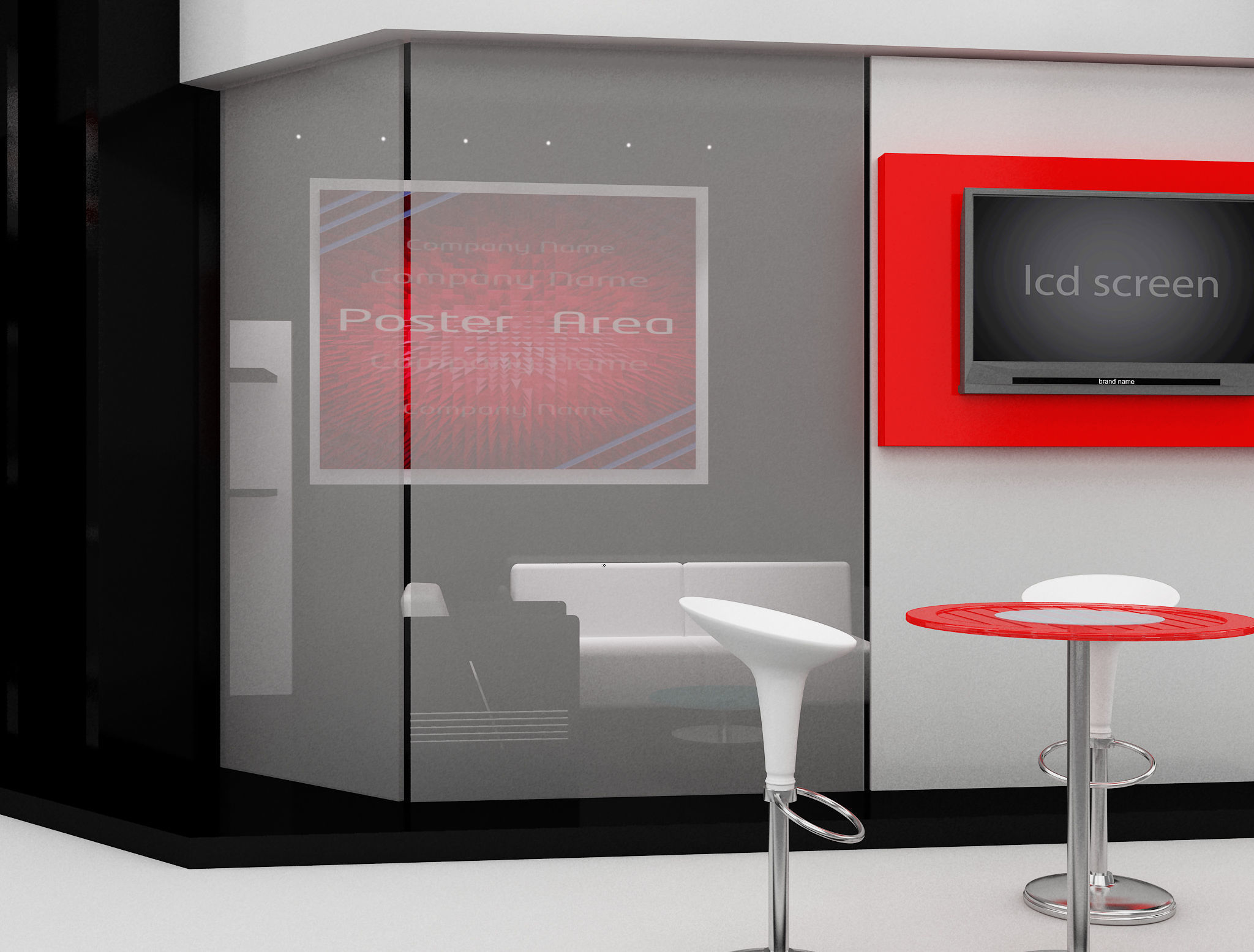 Booth Exhibition Stand a471  3D model_13