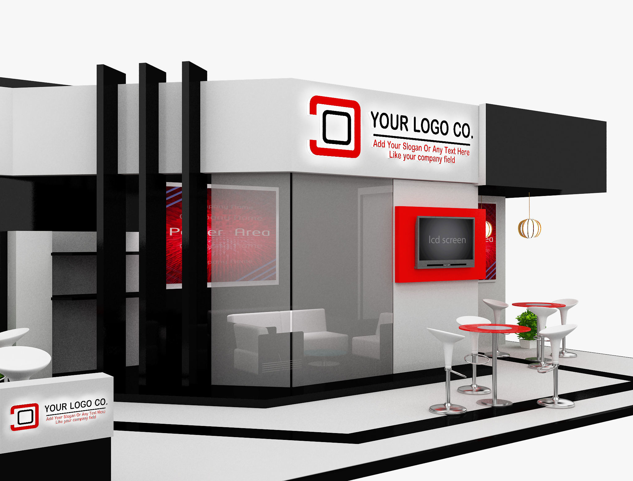 Booth Exhibition Stand a471  3D model_6