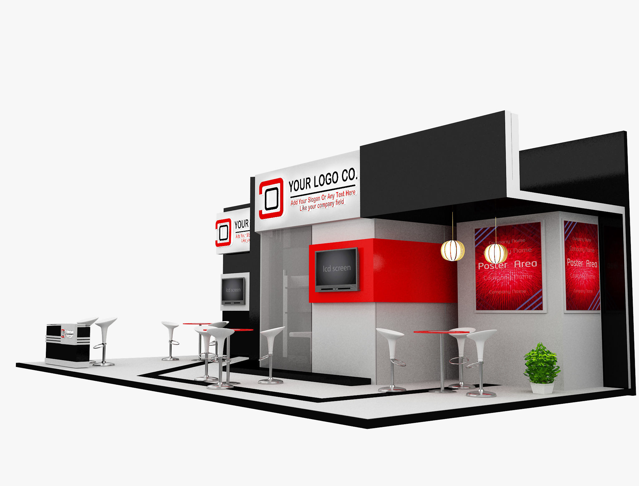 Booth Exhibition Stand a471  3D model_2