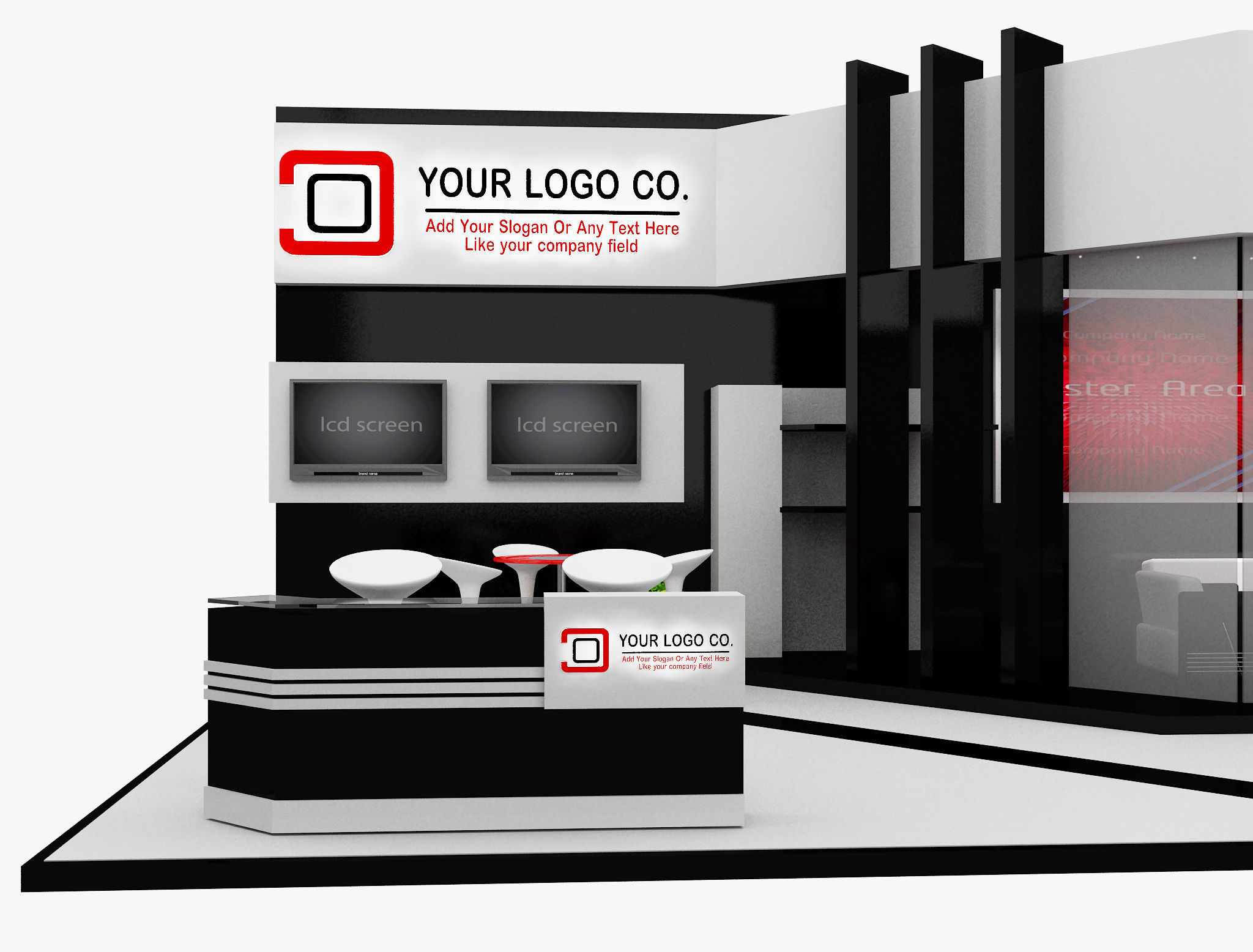 Booth Exhibition Stand a471  3D model_10