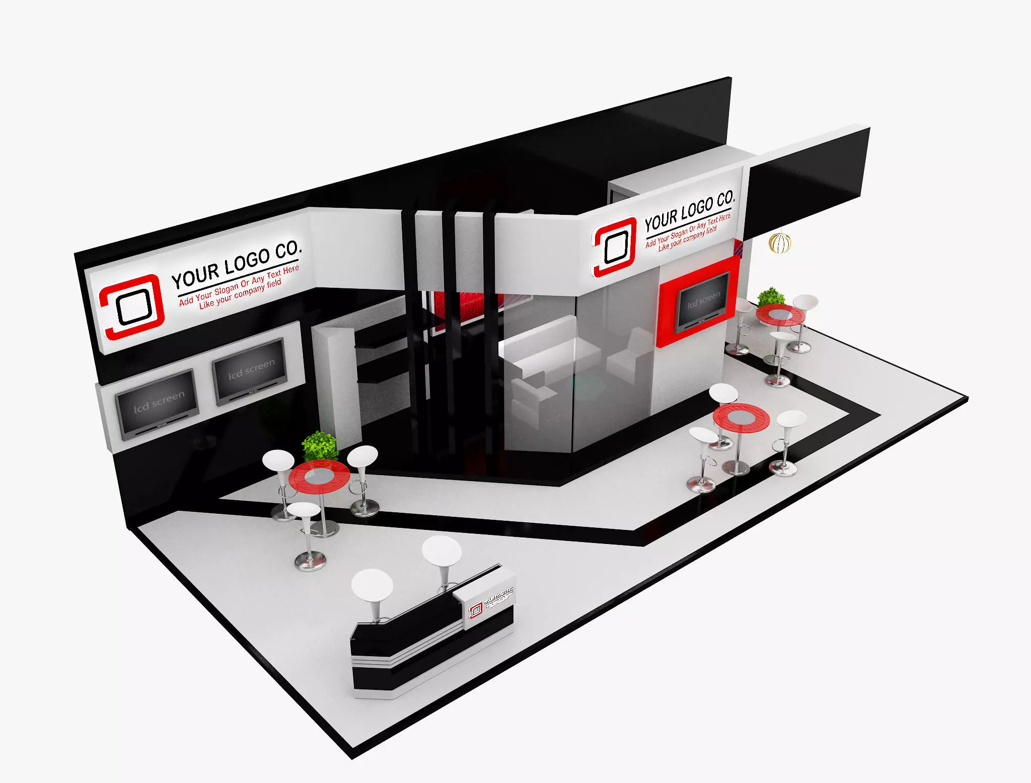 Booth Exhibition Stand a471  3D model_0
